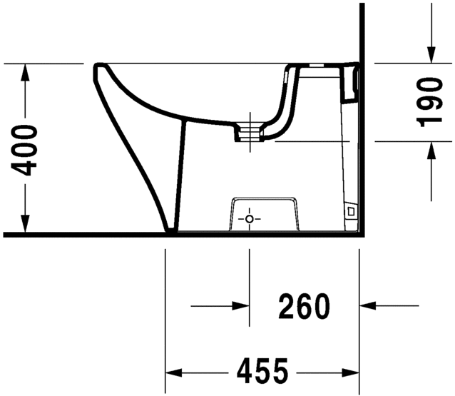 Биде Duravit напольное DuraStyle 228310 схема 2