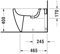 Биде Duravit напольное ME by Starck 228910 схема 2