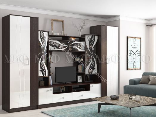 Гостиная "Женева" ПВХ компановка 1