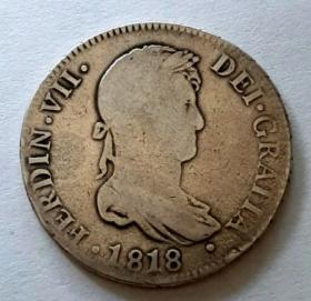 4 реала 1818 Испания XF Севилья Редкость