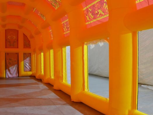 Индивидуальный ангар-палатка в полноцветной печати