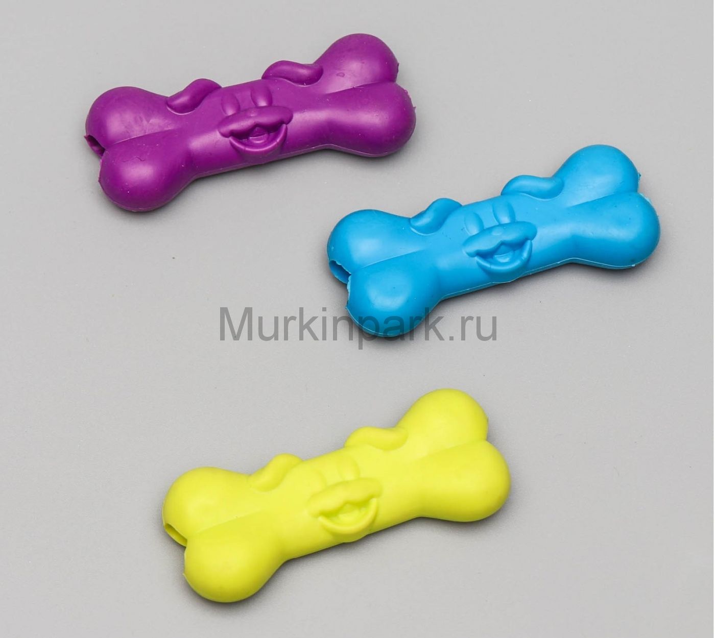 Игрушка жевательная "Кость с улыбкой", TPR, 9 см, микс цветов