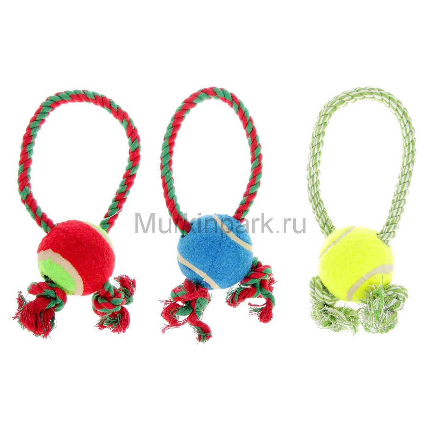 Игрушка канатная с мячом и регулируемым канатом, до 100 г, микс цветов