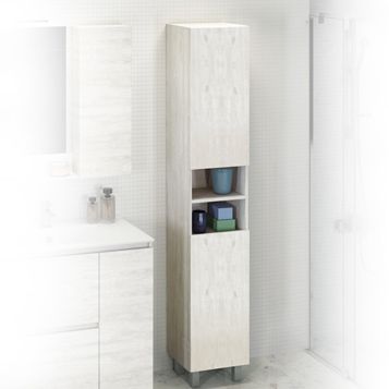 Шкаф-колонна Comforty  Верона-35-Н дуб белый