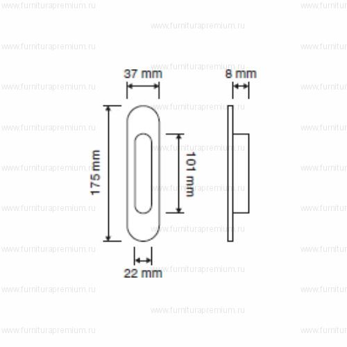 Ручка Linea Cali Saba 629 для раздвижных дверей
