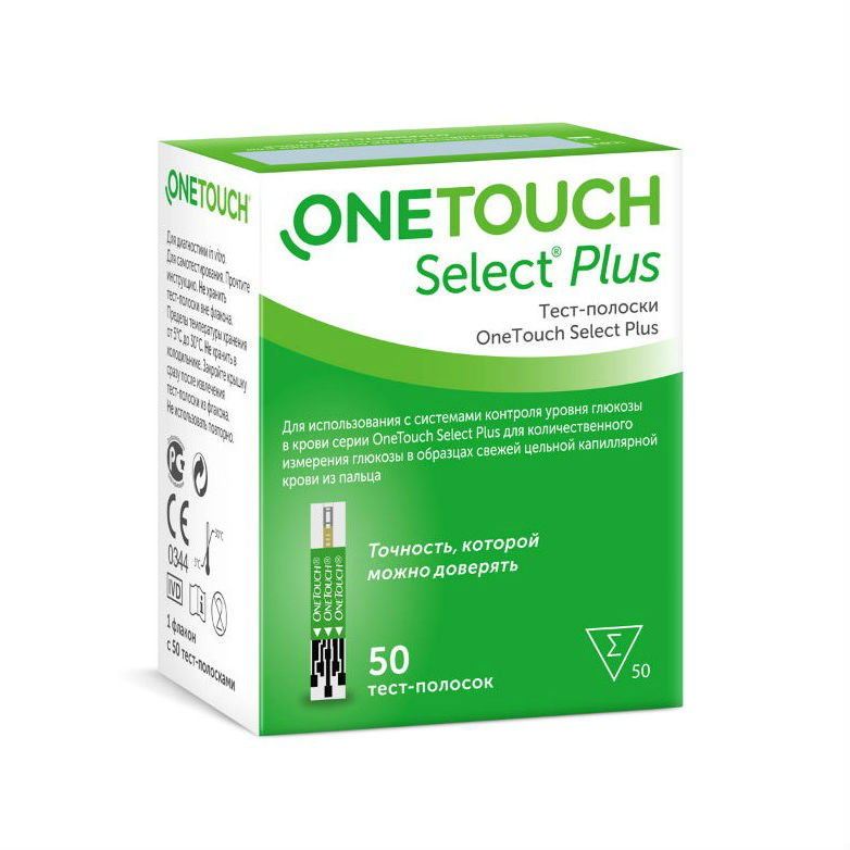 Тест-полоски Уан ( Ван ) Тач Селект Плюс (OneTouch Select Plus) N 50