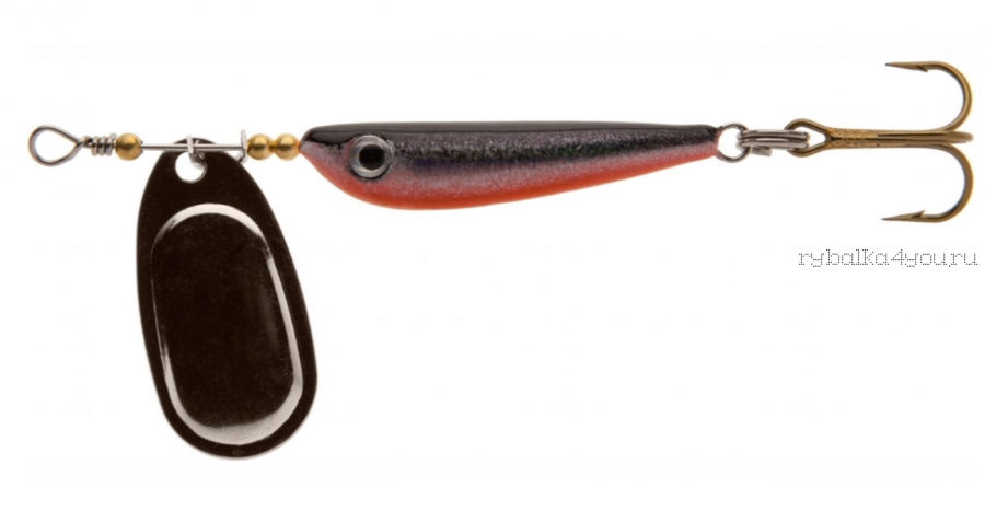 Блесна WAKE SPINNER AURA MINNOW 9г/ Цвет: BLACK SILVER