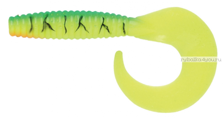 Силиконовая приманка WAKE GARLIC GRUB 4.5" 11см/ 4гр/ Цвет: POWER PERCH 147 (Упаковка 8 шт.)