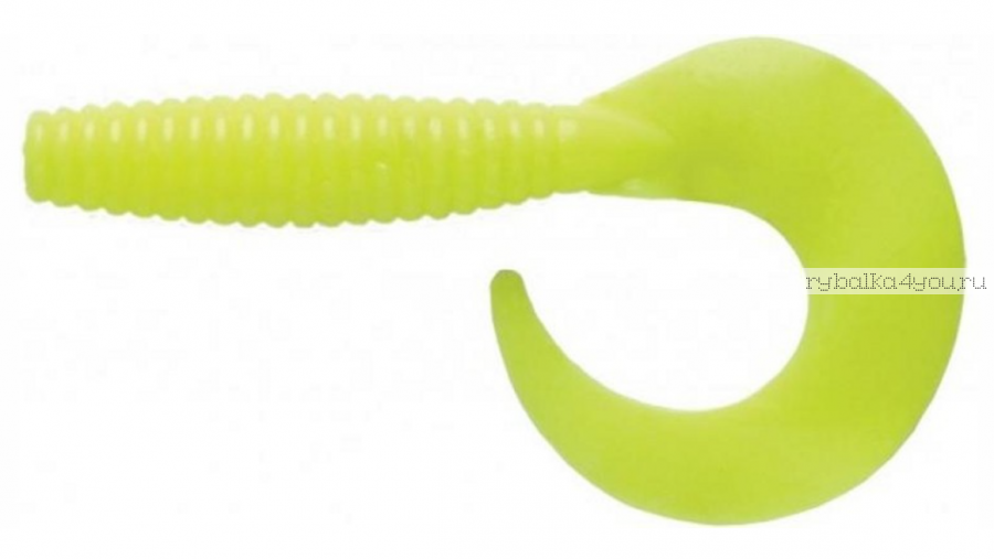 Силиконовая приманка WAKE GRUB 5.5" 13,5см/ 8гр/ Цвет: NEON GREEN 045 (Упаковка 5 шт.)