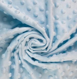Плюш (велюр) Minky dot bubble (минки) голубой 50х40 см.