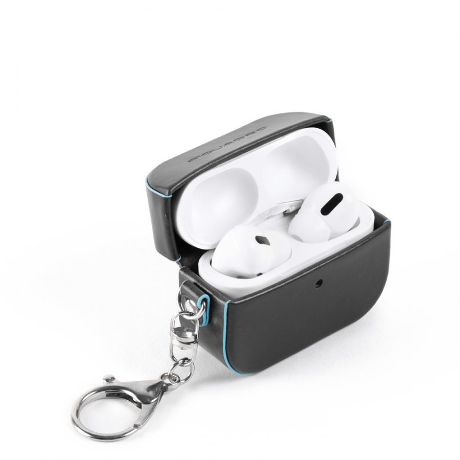 Чехол кожаный Piquadro AC5308B2/N для AirPods Pro черный