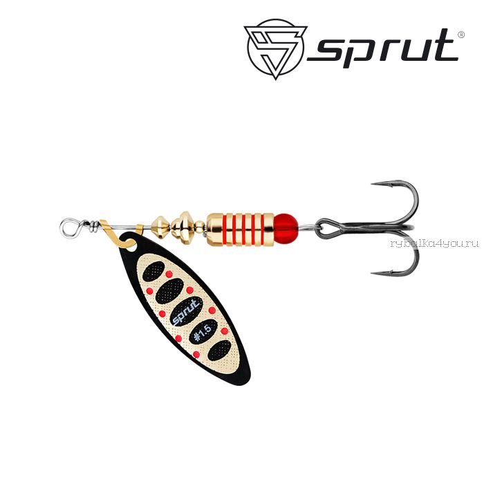 Блесна Вращающаяся "Sprut" Atra Spinner #1,5 (6g/BKG)