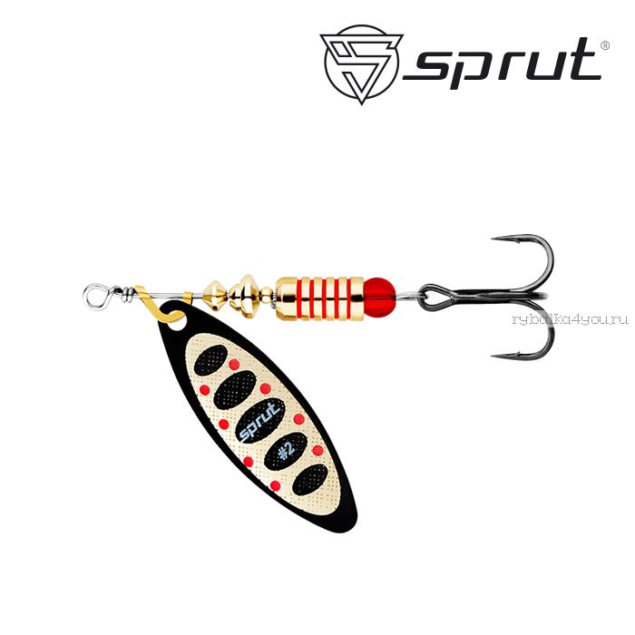 Блесна Вращающаяся "Sprut" Atra Spinner #2 (7,5g/BKG)