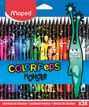 Карандаши цв.24цв.Maped COLOR'PEPS BLACK MONSTER пластиковые 862624