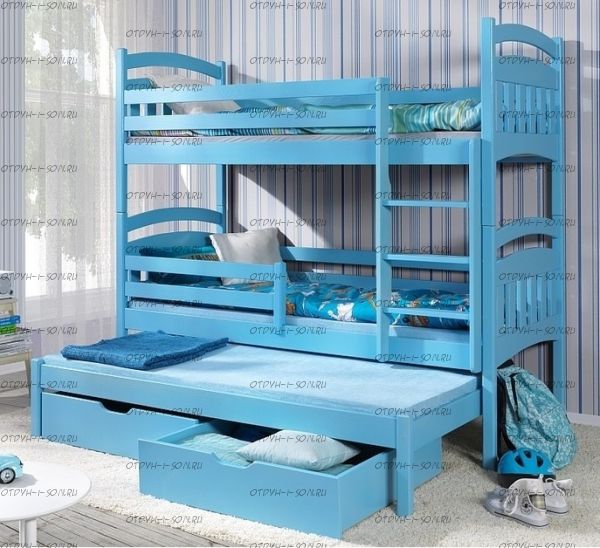 Кровать трехъярусная Сандра Классика №1