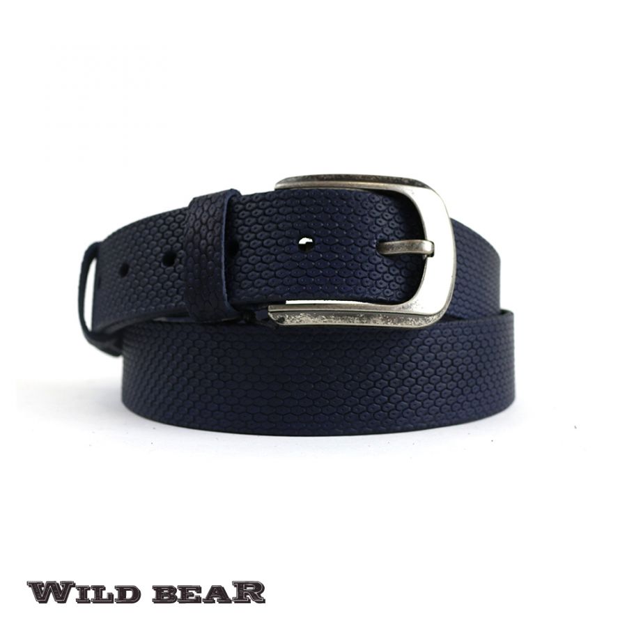 Ремень WILD BEAR RM-040f Dark-blue Premium (универсальный)