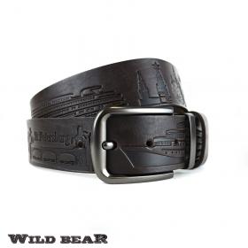 Ремень WILD BEAR RM-049m Dark-Brown (универсальный)