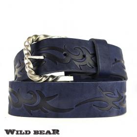 Ремень WILD BEAR RM-054f Dark-blue Premium (универсальный)