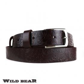Ремень WILD BEAR RM-056f Dark-Vinous Premium (универсальный)