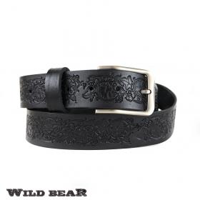 Ремень WILD BEAR RM-057m Dark-Brown (универсальный)