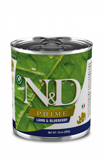 N&D DOG PRIME LAMB & BLUEBERRY (Ягненок с черникой для собак) 285г.