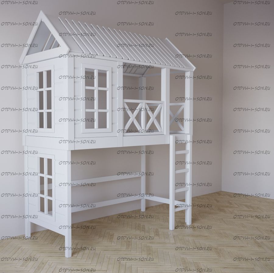 Кровать-чердак Домик Fairy Land Felicia №1А (любые размеры)