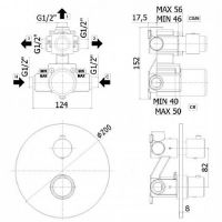 Смеситель для душа Paffoni Light LIQ019 схема 4