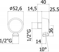 Шланговое подключение Paffoni Lusso ZACC130 схема 3