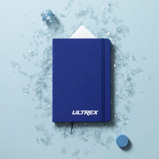 Эко блокнот из RPET Mivaz синий