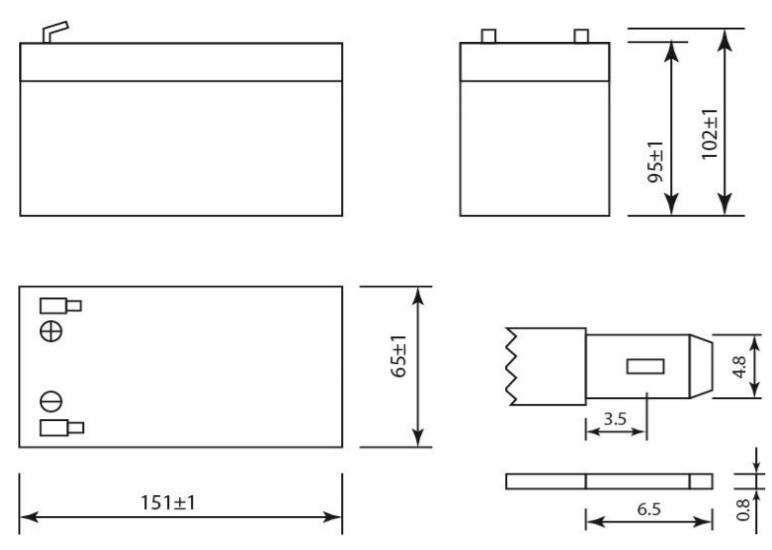 Аккумулятор герметичный VRLA свинцово-кислотный DELTA DT 1207