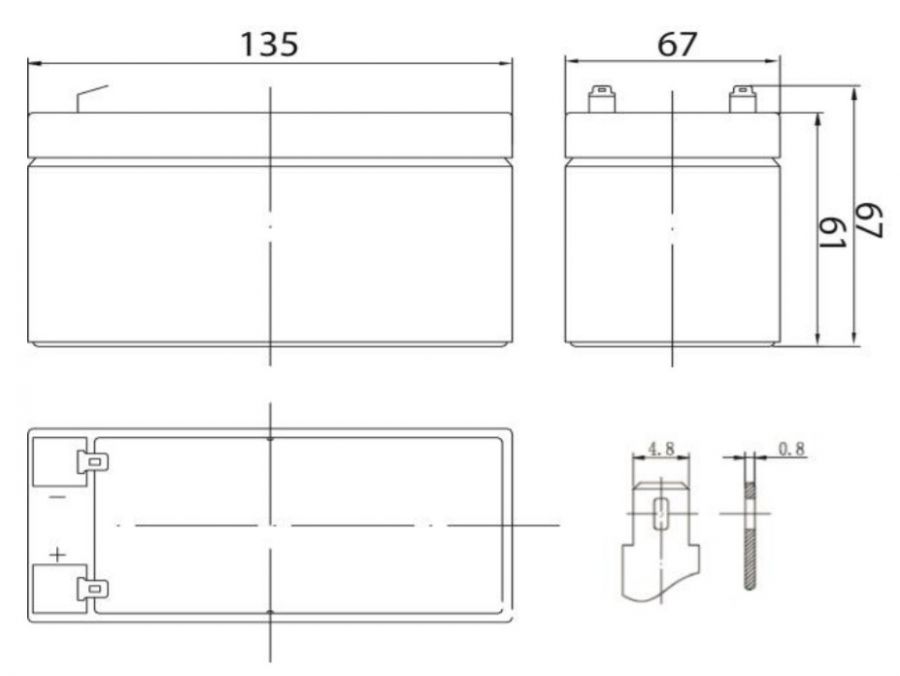 Аккумулятор герметичный VRLA свинцово-кислотный DELTA DT 12032