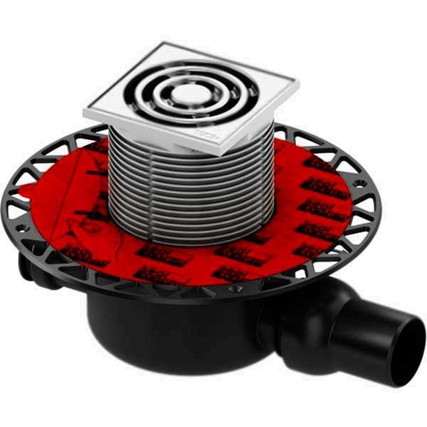 Изображение Монтажный трап для душа TeceDrainpoint S120 3601200 с декоративной решеткой с фланцем