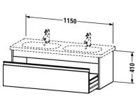 Тумба под раковину Duravit Ketho KT 6669 1150x45,5 схема 1