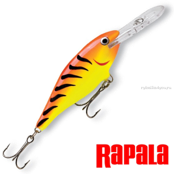 Воблер Rapala Shad Rap 50мм / 6 гр / Заглубление: 1,2 - 2,7 м / цвет:  SR05-HT