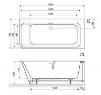 Акриловая ванна Excellent Lila 2.0 R 160x73 WAEX.LIL2.160P.WHN без гидромассажа схема 5