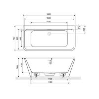 Акриловая ванна Excellent Lila 2.0 160x73 WAEX.LIL2.160.WHP без гидромассажа схема 7