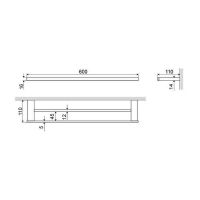 Полотенцедержатель Excellent Riko 60 DOEX.1612CR двойной схема 2