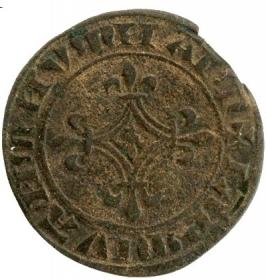 Флоретта 1380-1422 Франция Карл VI Безумный XF