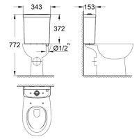 схема бачка для унитаза Grohe Bau Ceramic 39349