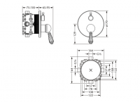 Смеситель для душа Jorger DELPHI DECO 129.20.125 схема 2