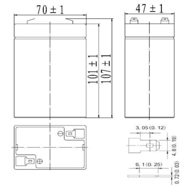 Аккумулятор герметичный VRLA свинцово-кислотный DELTA DT 606