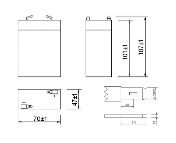 Аккумулятор герметичный VRLA свинцово-кислотный DELTA DT 6045