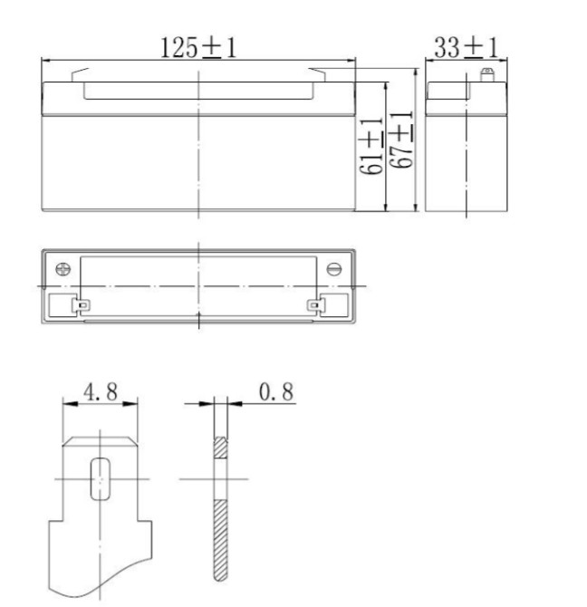 Аккумулятор герметичный VRLA свинцово-кислотный DELTA DT 6033