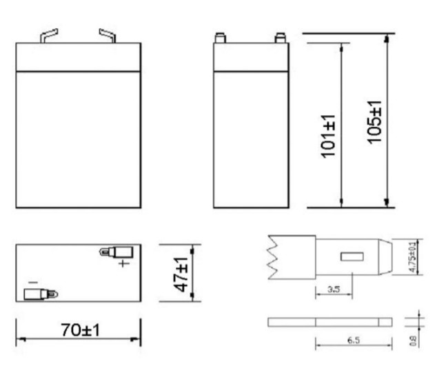 Аккумулятор герметичный VRLA свинцово-кислотный DELTA DT 4045