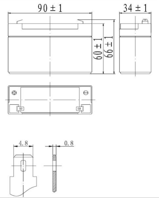 Аккумулятор герметичный VRLA свинцово-кислотный DELTA DT 4035