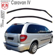 Дефлекторы Dodge Caravan IV от 2001 - 2007 боковых стекол вставные Heko (Польша) - 2 шт.