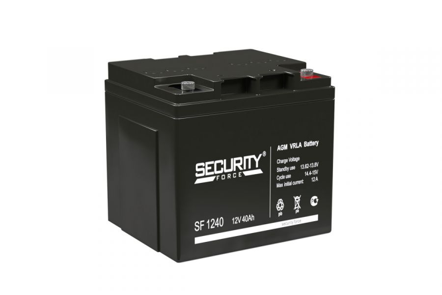 Аккумулятор герметичный VRLA свинцово-кислотный SECURITY FORCE SF 1240 (12V/40Ah)
