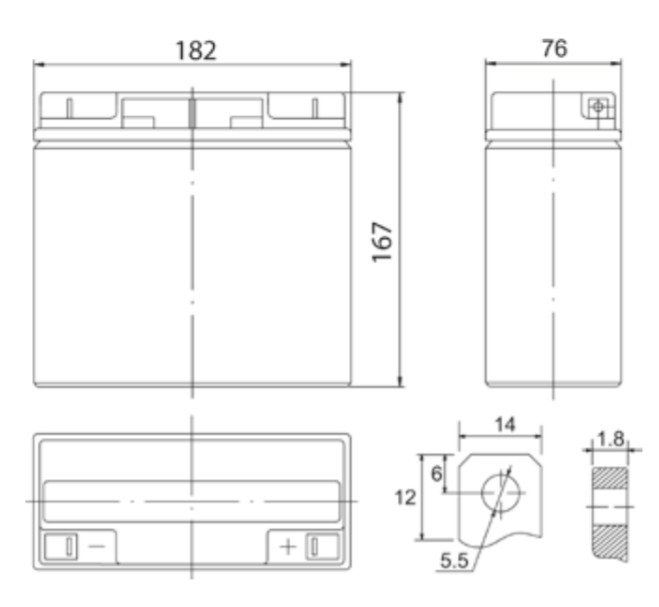 Аккумулятор герметичный VRLA свинцово-кислотный SECURITY FORCE SF 1217 (12V/17Ah)