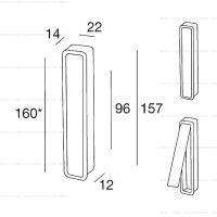 Pamar MN1032 Z ручка для раздвижных дверей схема