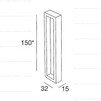 Pamar MN1158 Z ручка для раздвижных дверей схема